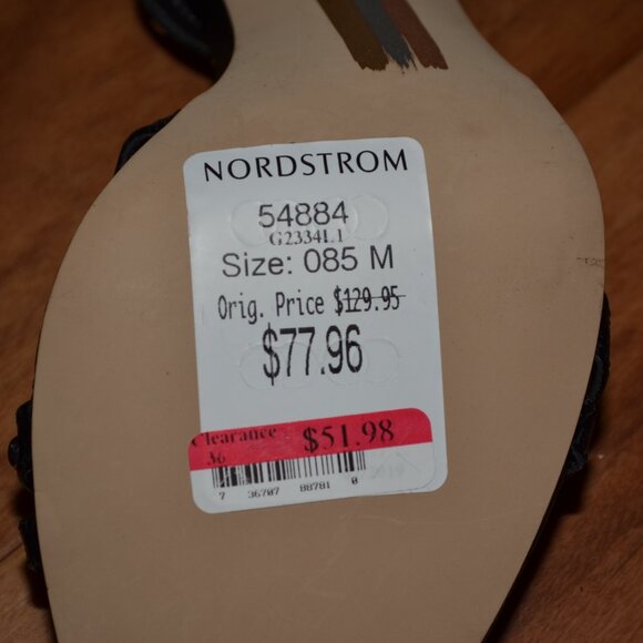 Sam Edleman Black studded Leather Ankle Strap Lennox Sandals/Heels, sz 8.5 - Picture 11 of 11